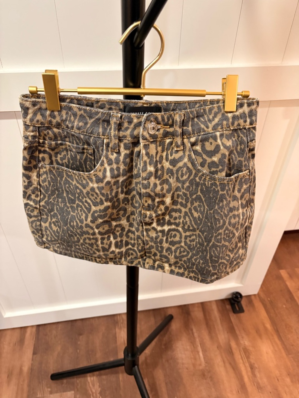 White Fox Boutique Leopard Print Mini Skirt - Brown and Black